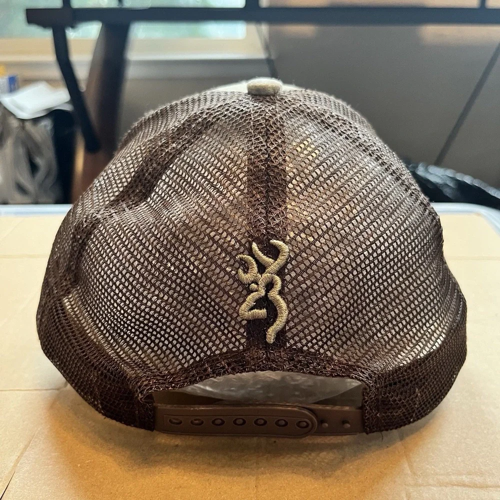 Browning Bozeman Camo Trucker Hat Mesh Back Snapback Buckmark Hunting Cap